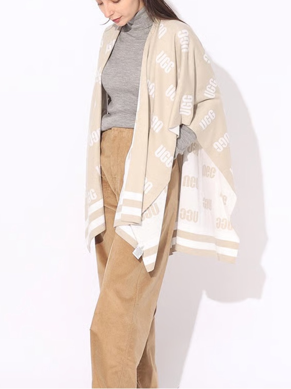 UGG Graphic Logo Ruana Wrap